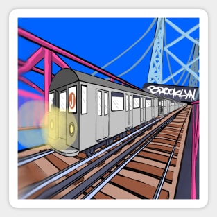 NYC Subway Series J Train Magnet